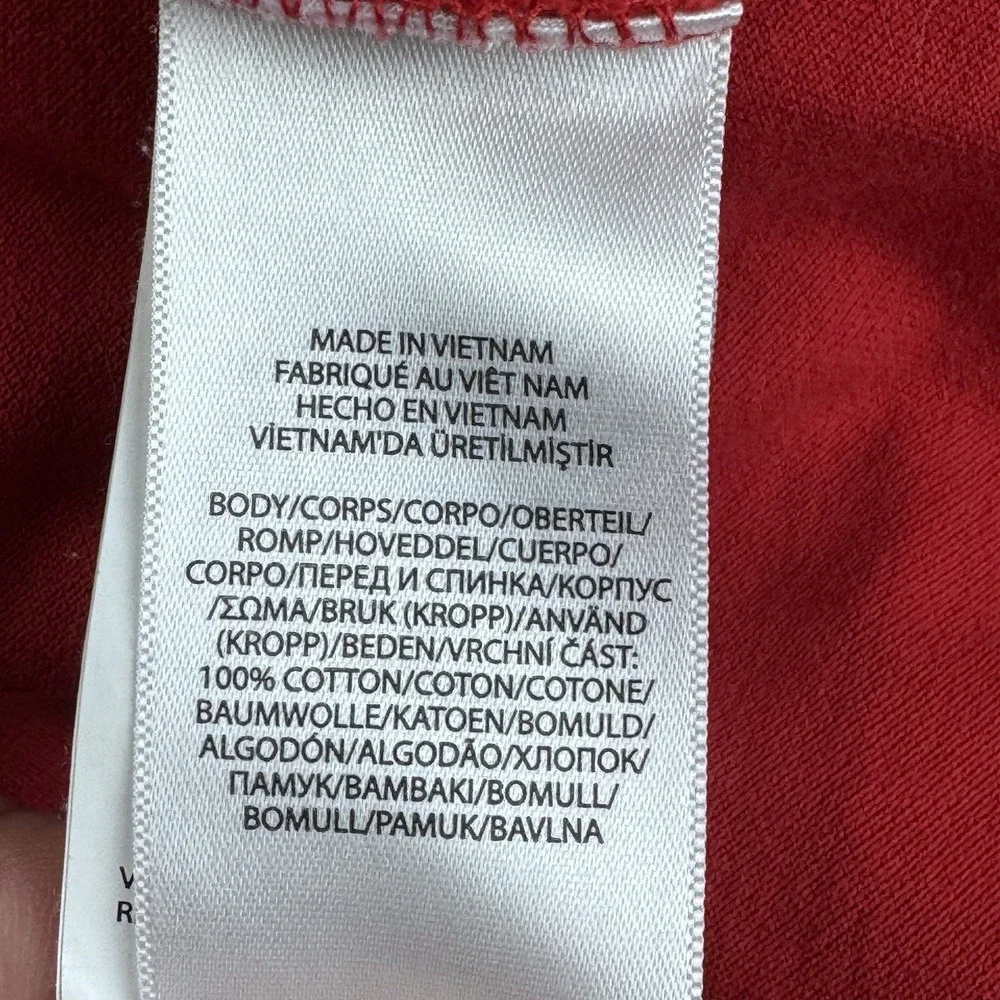 Polo Ralph Lauren Big Logo Red Polo Shirt Men's Size L Color block Collar
